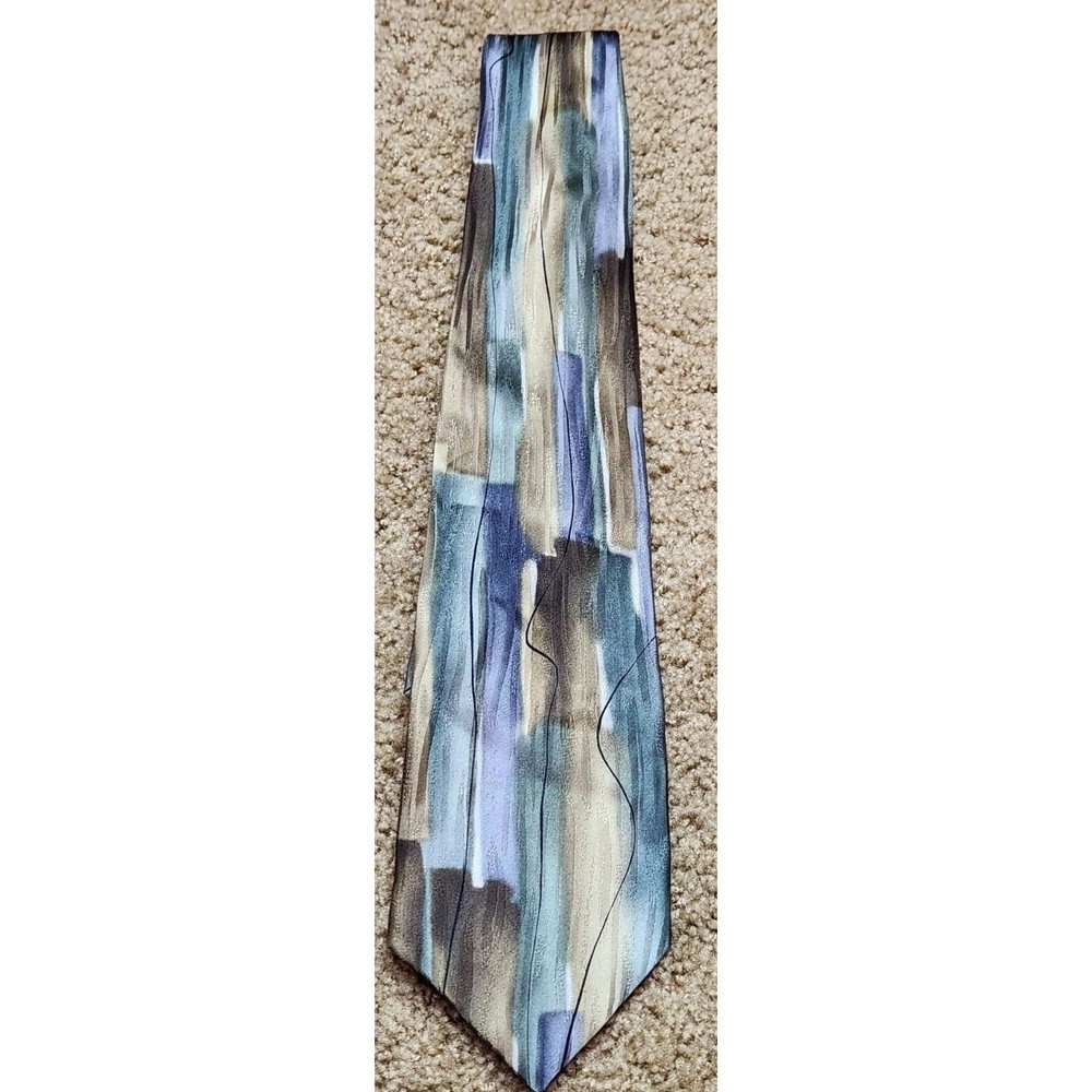 J. GARCIA Tie Desert Storm Thirty One Collection Brushed Purple Brown Green